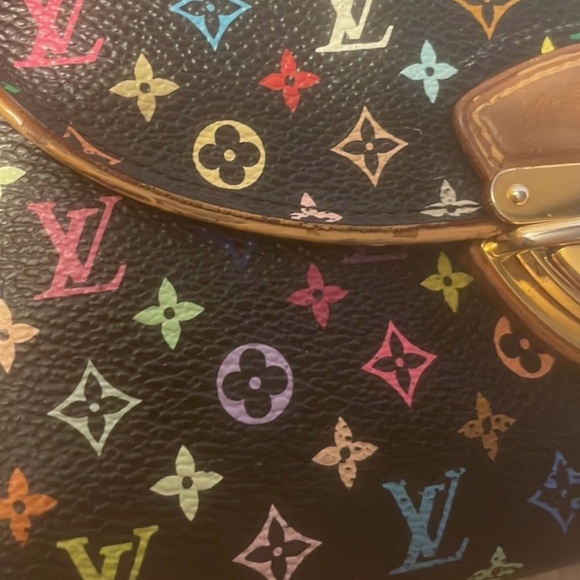 Louis Vuitton Black Murakami Multi Color Bucket Wallet - Picture 15 of 15